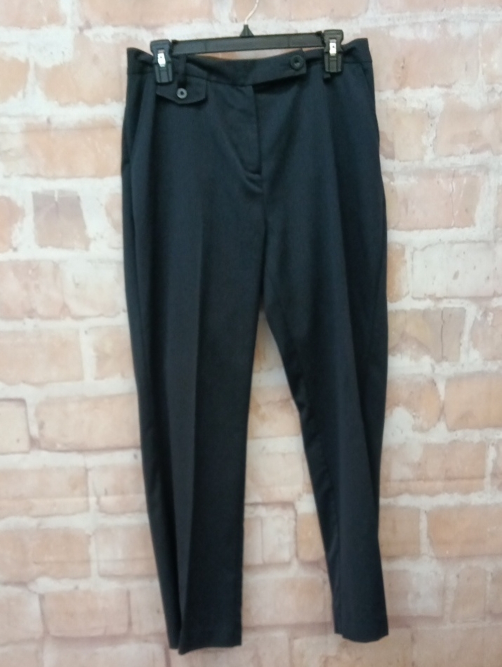 Van Heusen Black High-Waist Tapered Women's Trousers